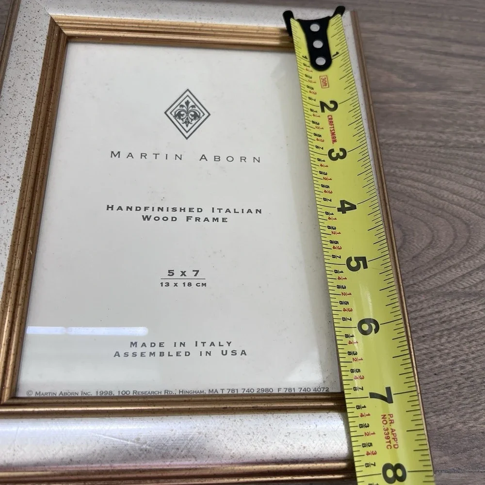 Beautiful Martin Aborn Frame Hand Finished Italian Wood 5x7 Italy READ Gold